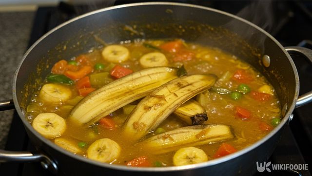 바나나 껍질을 넣은 카레 자료 사진. / 위키푸디