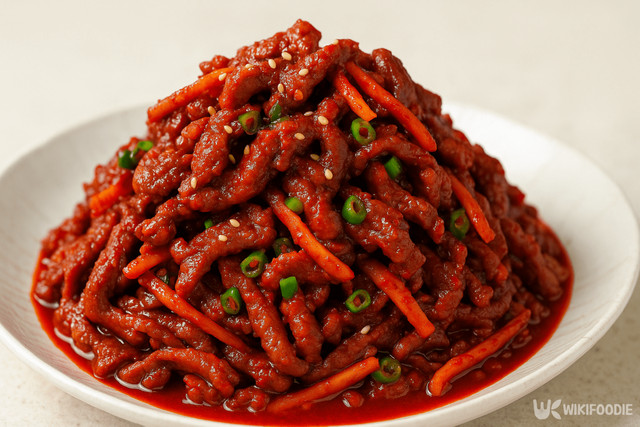 매콤한&nbsp;소고기 장똑똑이 자료 사진. / 위키푸디