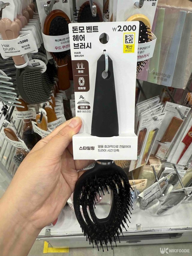 다이소 돈모 벤트 헤어 브러시 사진. / 위키푸디