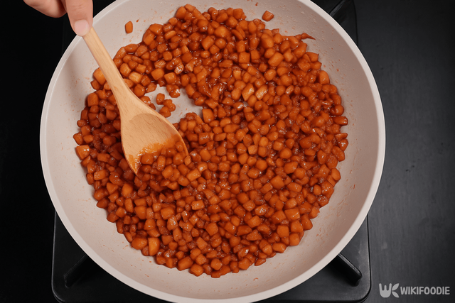 소세지를 볶는&nbsp; 자료 사진. / 위키푸디