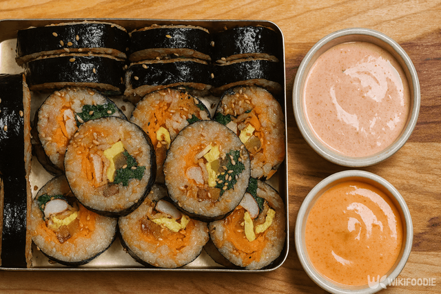 김밥과 소스 자료 사진. / 위키푸디
