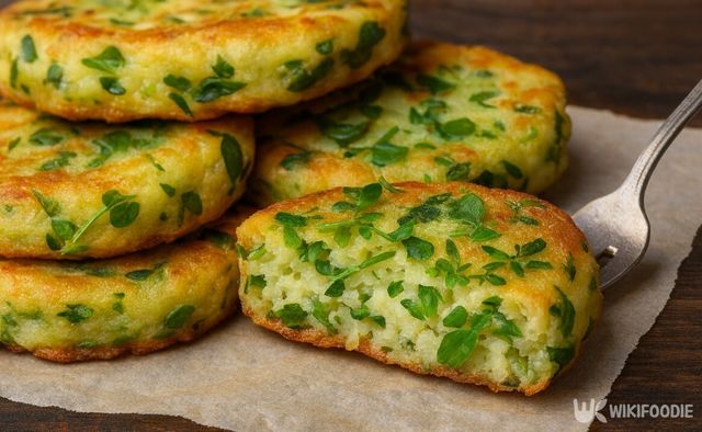 쇠비름 넣은 팬케이크 사진. / 위키푸디