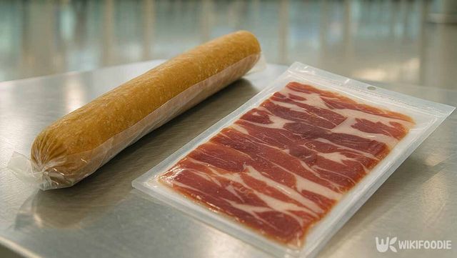 포장된 베이컨과 소시지 사진. / 위키푸디