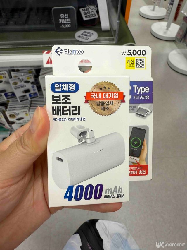 일체형 보조배터리 사진. / 위키푸디