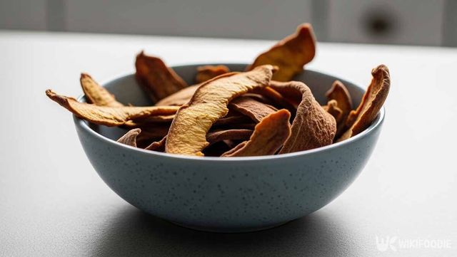 복숭아 껍질을 말린 사진. / 위키푸디