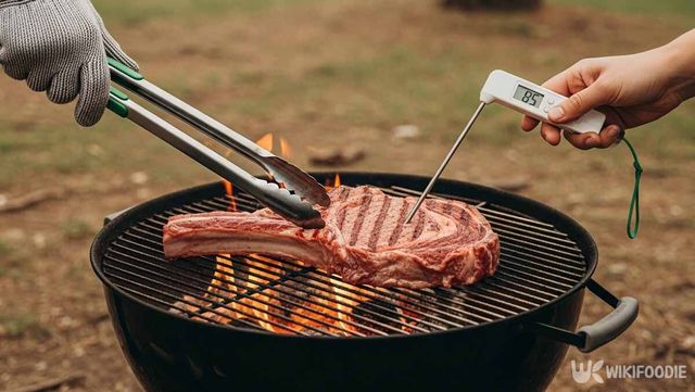 고기의 중심 온도를 체크하는 사진. / 위키푸디