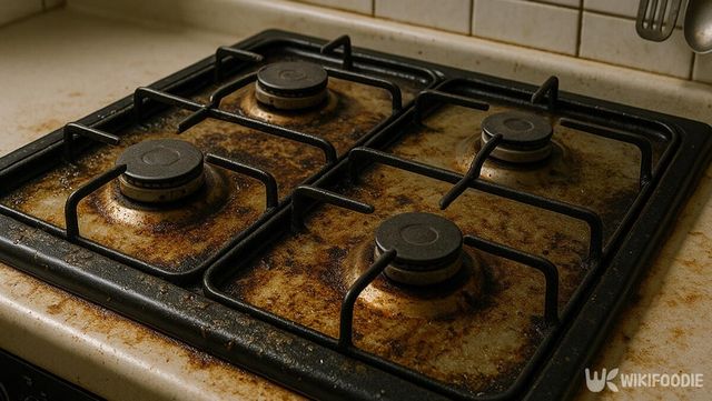 기름때가 가득한 가스레인지 / 위키푸디