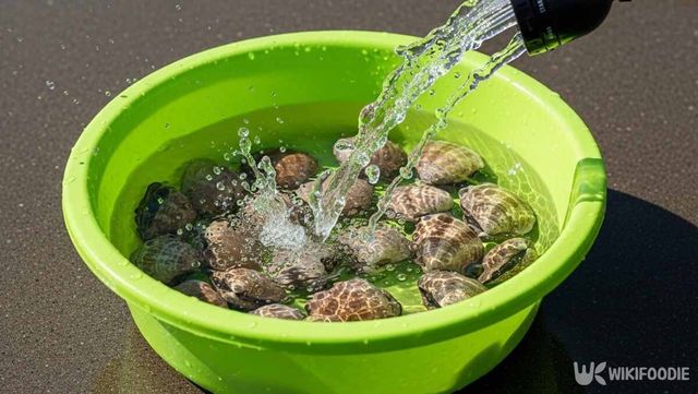 어패류 세척 사진. / 위키푸디