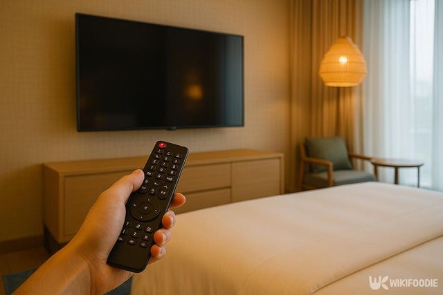 리모컨을 든 모습 / 위키푸디