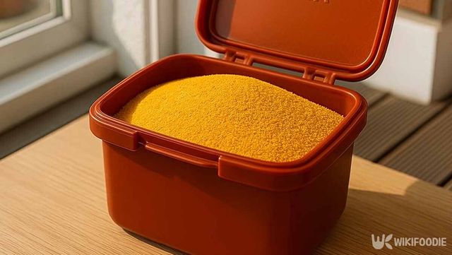 고추장 위에 고추씨 가루를 덮은 사진. / 위키푸디