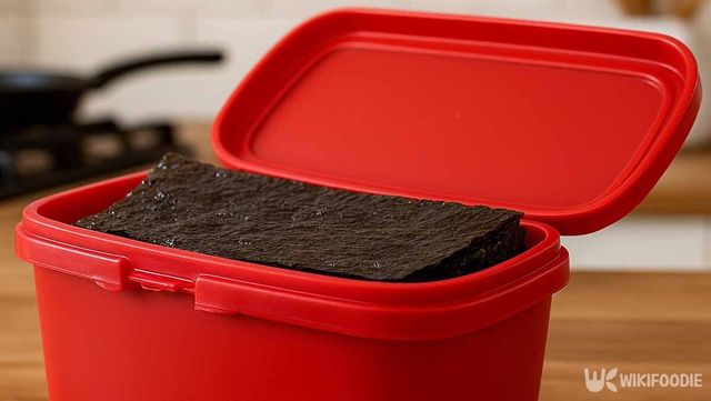 고추장 위에 마른 김을 덮은 사진. / 위키푸디