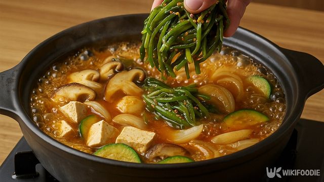 고구마순 된장찌개 자료 사진. / 위키푸디