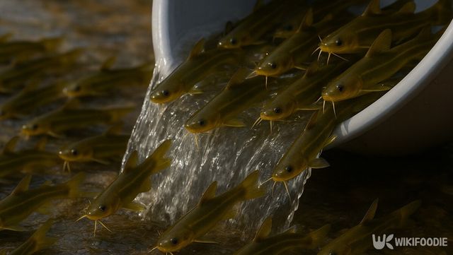 동자개 방류되는 자료 사진. / 위키푸디