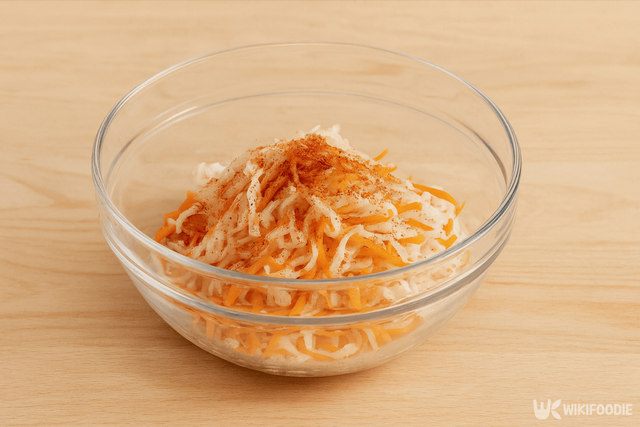 무와 당근을 무친 자료 사진. / 위키푸디