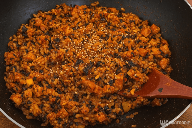 떡볶이 볶음밥 만드는 자료 사진. / 위키푸디