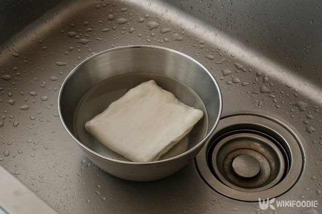 행주를 담가 둔 사진. / 위키푸디