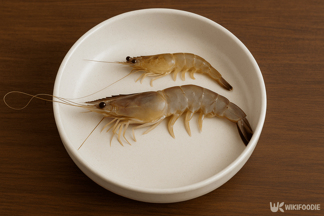 위) 흰다리새우, 아래) 대하 자료 사진. / 위키푸디