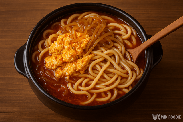 얼큰계란찌개 만드는 자료 사진. / 위키푸디