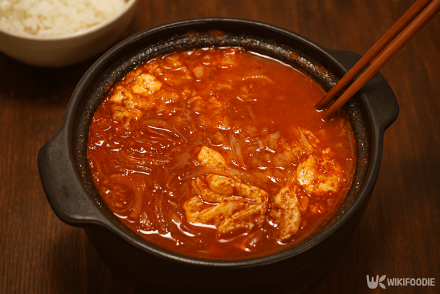 얼큰계란찌개 만드는 자료 사진. / 위키푸디