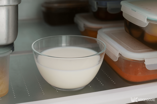 냉장고에 우유를 넣어 둔 자료 사진. / 위키푸디