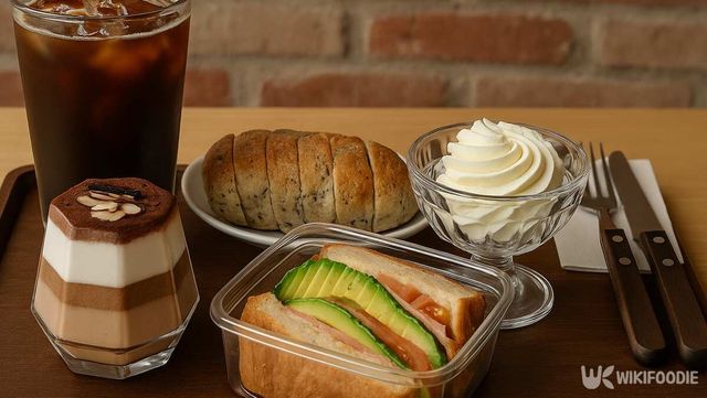 산삼풍년라테와 잠봉 샌드위치 자료 사진. / 위키푸디