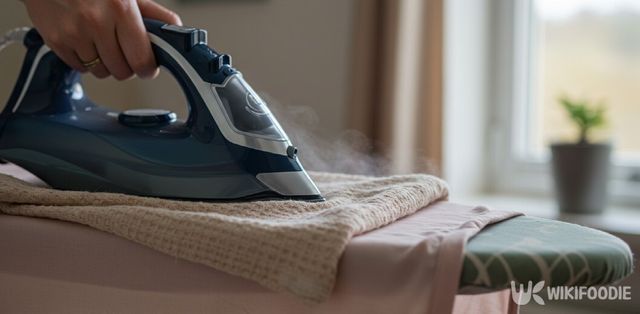 다림질 보조천으로 사용한 자료 사진. / 위키푸디