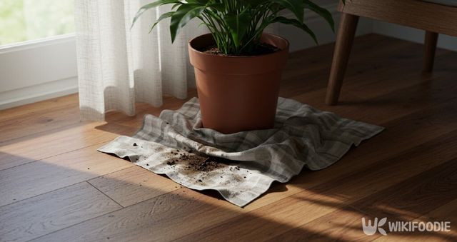화분 받침용 패드로 사용하는 자료 사진. / 위키푸디