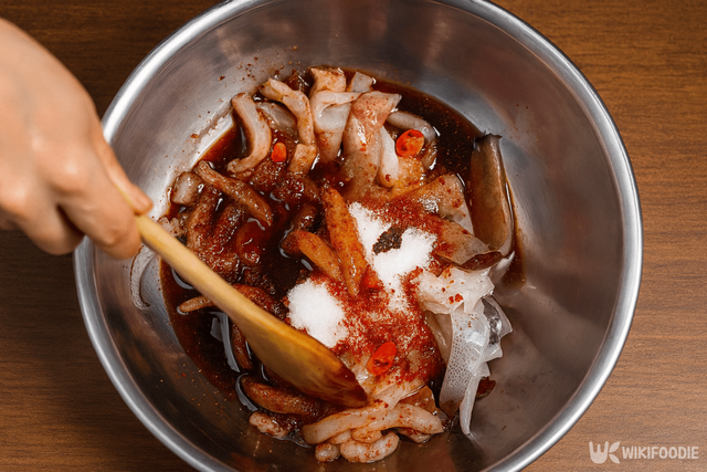 양념 만드는 자료 사진. / 위키푸디