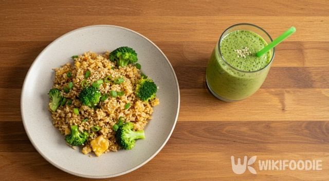 브로콜리 볶음밥, 스무디 자료 사진. / 위키푸디