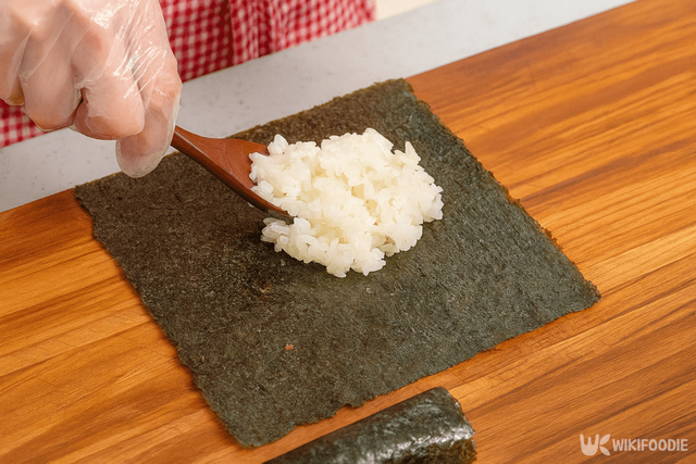 계란말이 김밥 만드는 과정. / 위키푸디