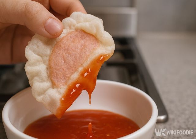 스팸 라이스페이퍼 튀김 사진. / 위키푸디