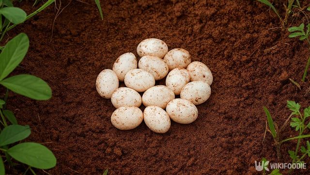 붉은귀거북 알 사진. / 위키푸디