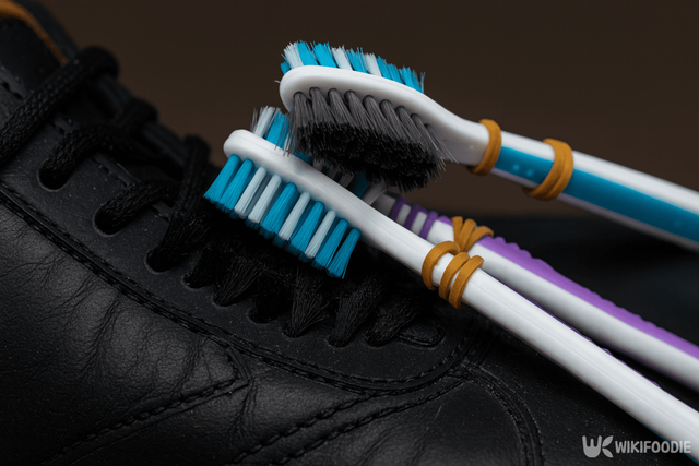 칫솔로 구두 닦는 자료 사진. / 위키푸디