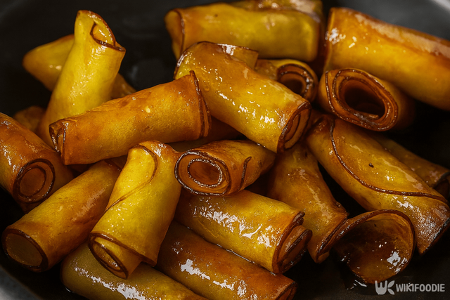 고구마롤 맛탕 만드는 자료 사진. / 위키푸디