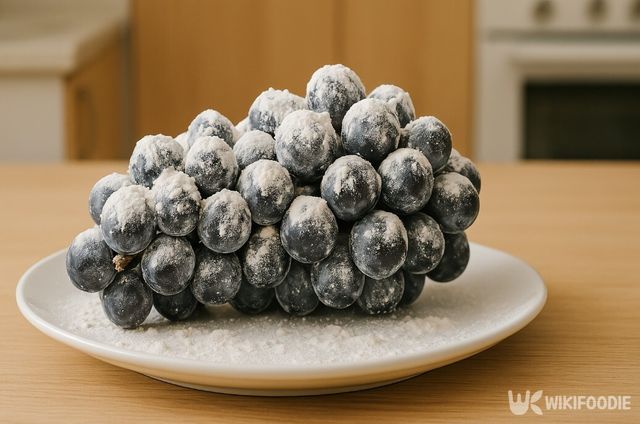 밀가루 뿌린 포도송이 사진. / 위키푸디