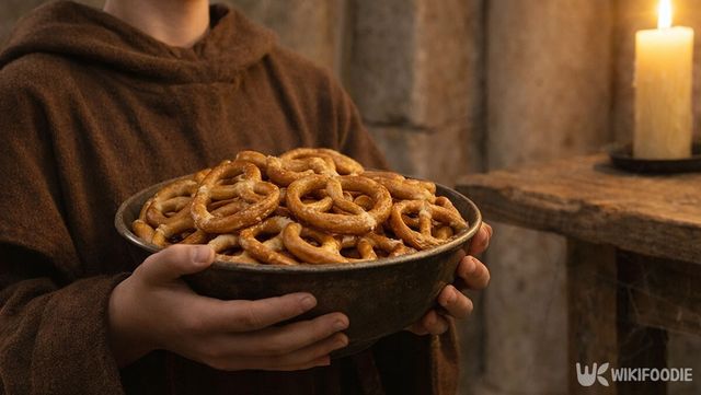 독일의 프레츨은 기도하는 모습을 형상화해 만들어진 빵이다. / 위키푸디