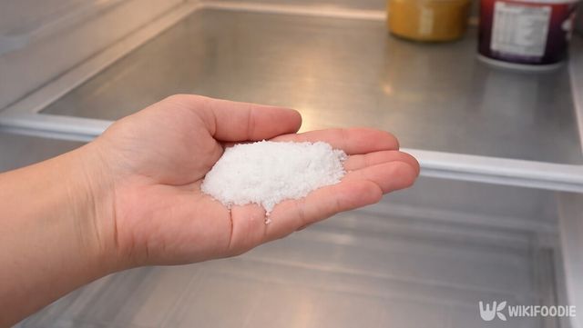 소금을 냉장고 안에 넣으려고 한다. / 위키푸디