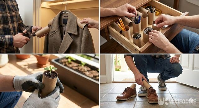 휴지심을 생활 속에서 사용하는 방법 4가지 이미지. / 위키푸디