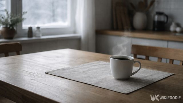 공복 상태에서 커피만 놓인 아침 식탁 모습이다. / 위키푸디