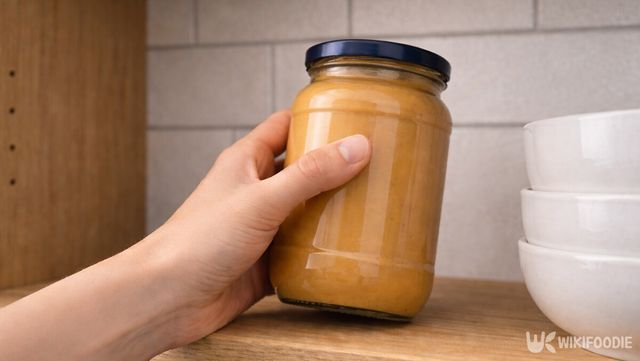 땅콩버터를 선반에 올려두는 모습이다. / 위키푸디