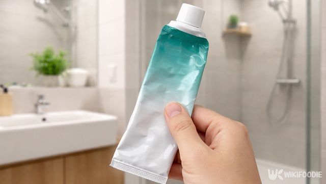 다 쓴 치약을 들고 있는 모습이다. / 위키푸디