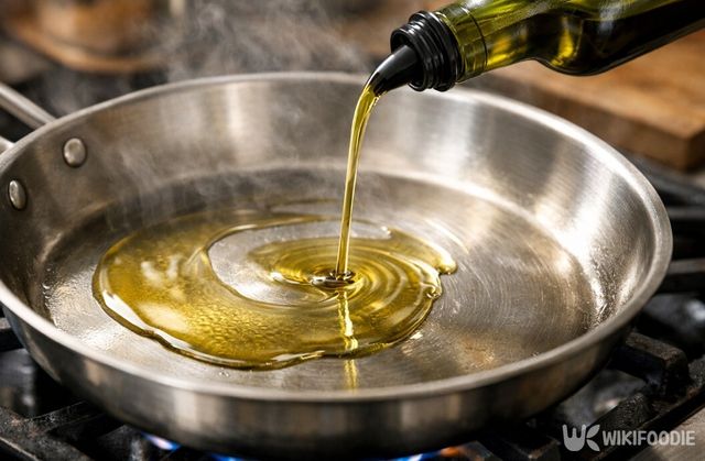 튀김 온도에서도 안정적으로 쓰이는 아보카도 오일. / 위키푸디