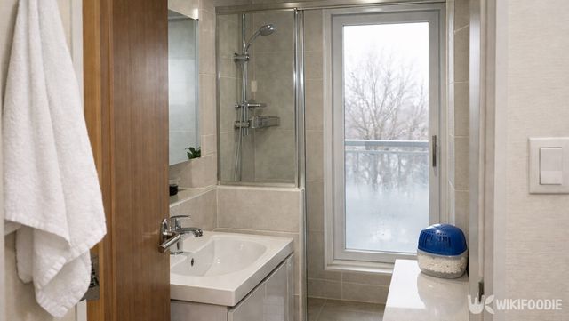 청소 후 환기와 물기 제거가 욕실 냄새를 줄이는 핵심이다. / 위키푸디