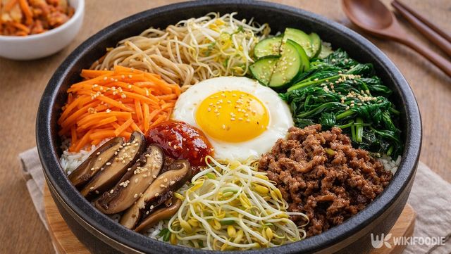 절기 대한에 먹은 비빔밥이 식탁에 놓여 있다. / 위키푸디