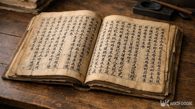 조선왕조실록을 연상시키는 기록 이미지. / 위키푸디