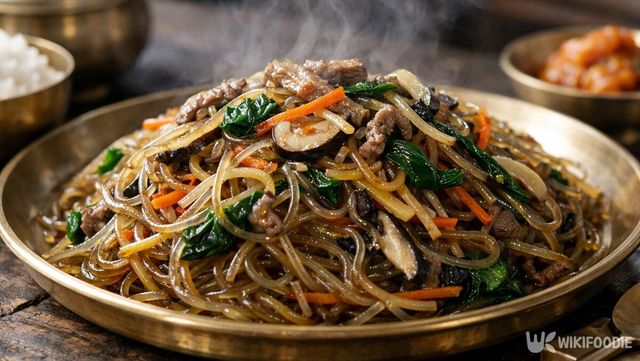 겨울 채소로 만든 잡채를 재현한 모습이다. / 위키푸디