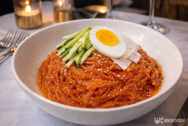 곤약면으로 만든 비빔 국수의 모습이다. / 위키푸디