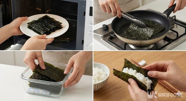 눅눅해진 김을 다시 바삭하게 만드는 방법. / 위키푸디