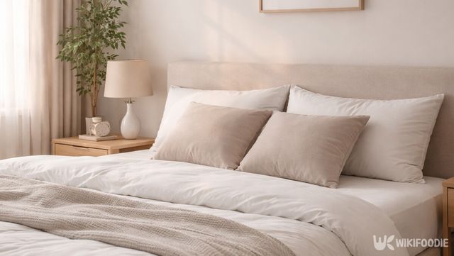 목과 머리가 자연스럽게 이어지는 베개 각도는 수면 중 부담을 줄인다. / 위키푸디