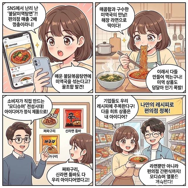 4컷 만화. / 위키푸디